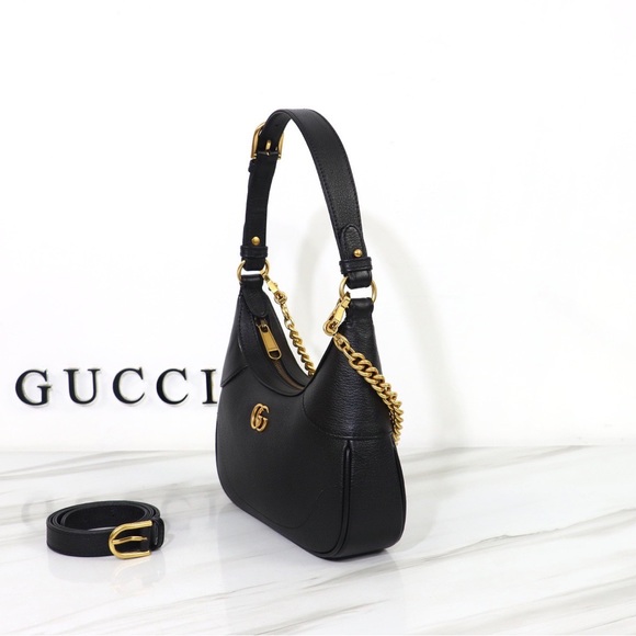 Gucci Black Shoulder Bag with Gold Accents - Picture 2 of 9